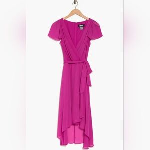 New with Tags- DKNY Flutter Sleeve Waist Tie Crossover A-line Bodice Dress 16